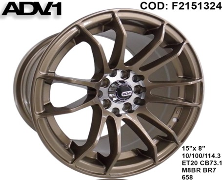 AROS # 15X8 10X100-114 ET20 M8BR 658